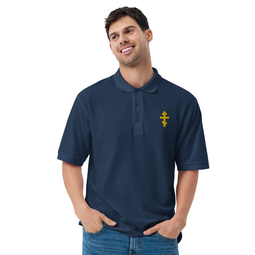 Embroidered Orthodox Cross Premium Polo