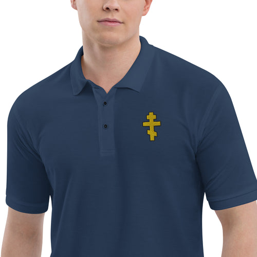 Embroidered Orthodox Cross Premium Polo