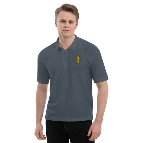 Embroidered Orthodox Cross Premium Polo