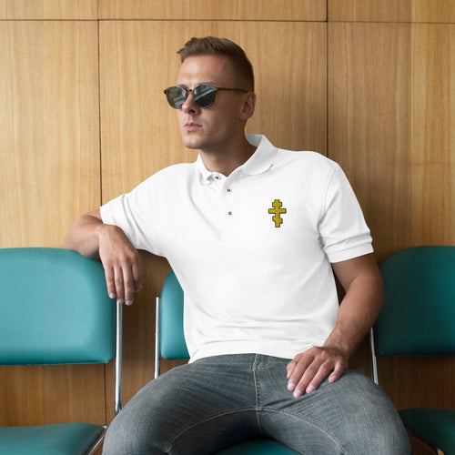 Embroidered Orthodox Cross Premium Polo