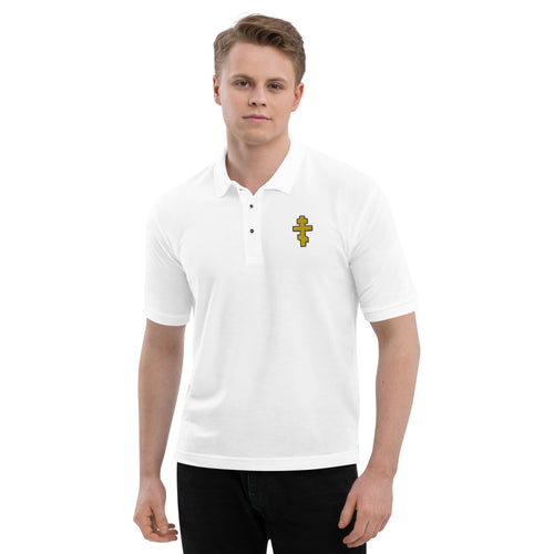 Embroidered Orthodox Cross Premium Polo