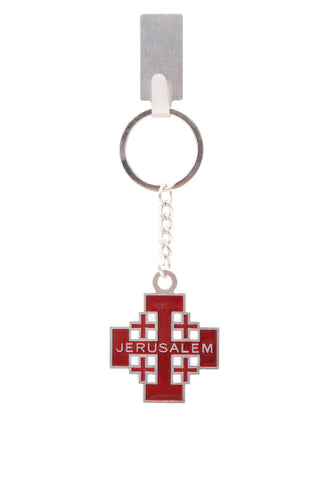 Cross Key Chain ring JERUSALEM Holy Land Religion Gift Accessories Saint Benedict Jesus Fish Crucifix Virgin Mary Icon