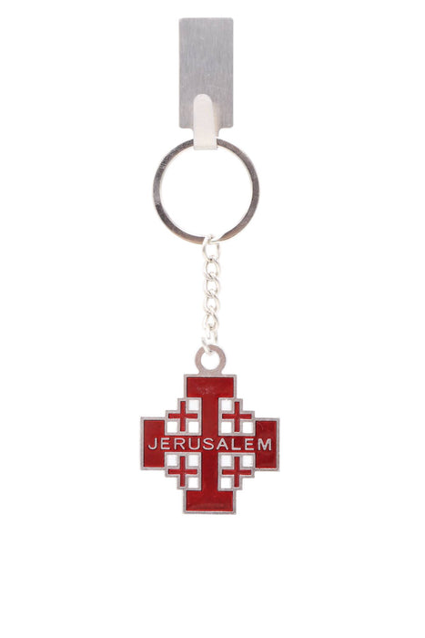 Cross Key Chain ring JERUSALEM Holy Land Religion Gift Accessories Saint Benedict Jesus Fish Crucifix Virgin Mary Icon