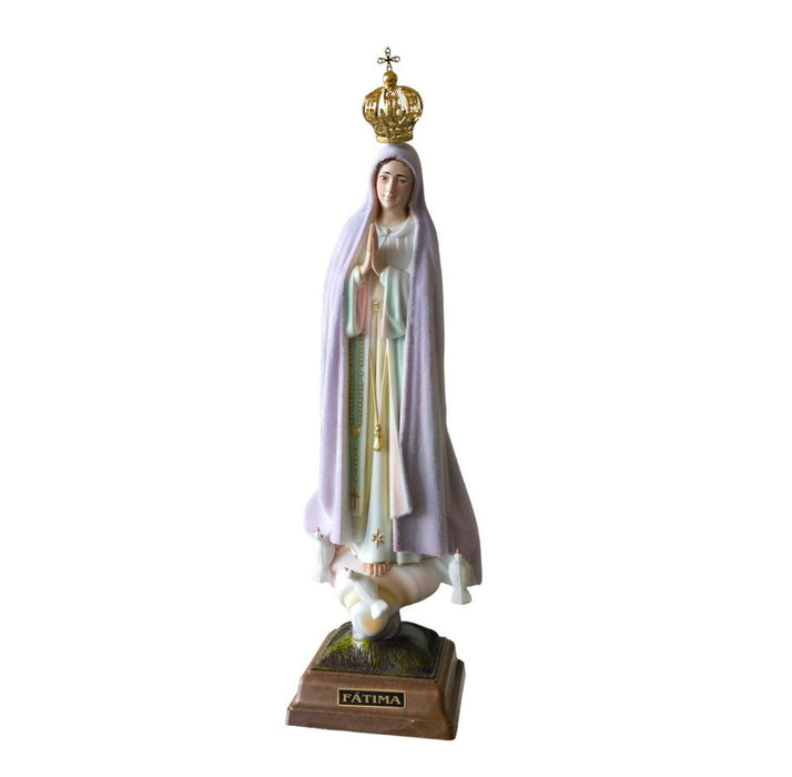 Our Lady of Fatima 13.77" Change Color Statue Mary Virgin made in Fatima, Portugal hand-painted hand-decorated by local artisans