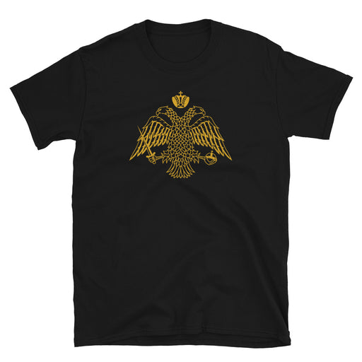 Gold Byzantine Eagle 'Scratched' Unisex T-Shirt