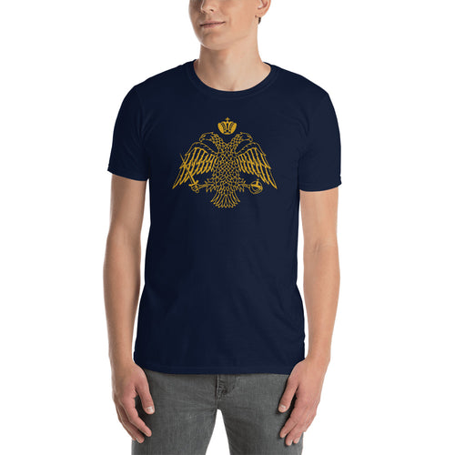 Gold Byzantine Eagle 'Scratched' Unisex T-Shirt