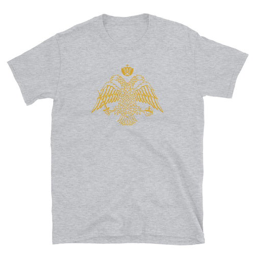 Gold Byzantine Eagle 'Scratched' Unisex T-Shirt