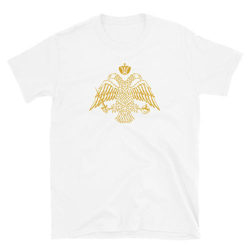 Gold Byzantine Eagle 'Scratched' Unisex T-Shirt