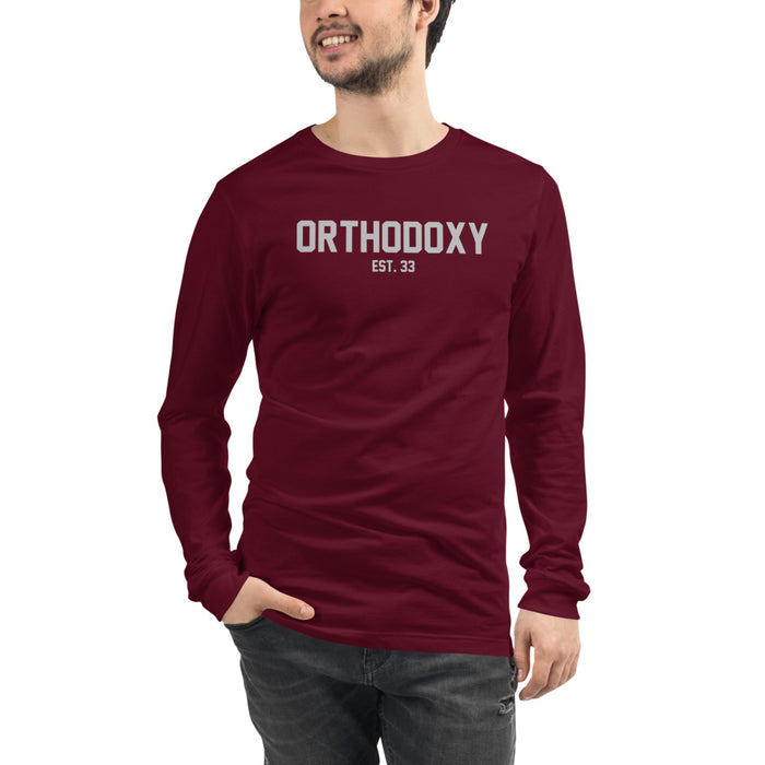 Orthodoxy Est. 33 Unisex Long Sleeve Tee