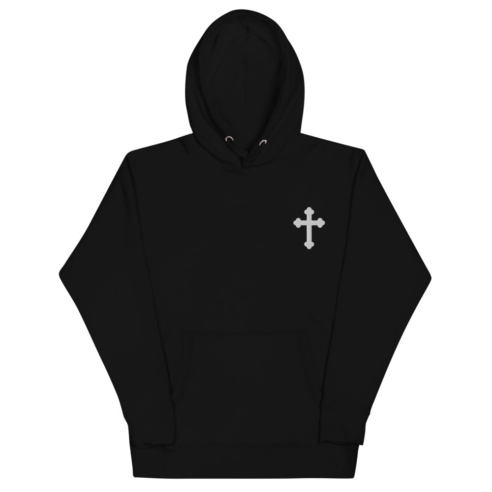 Premium Embroidered Cross Unisex Hoodie — Orthodox Depot