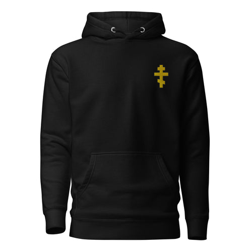 Embroidered Orthodox Cross Hoodie