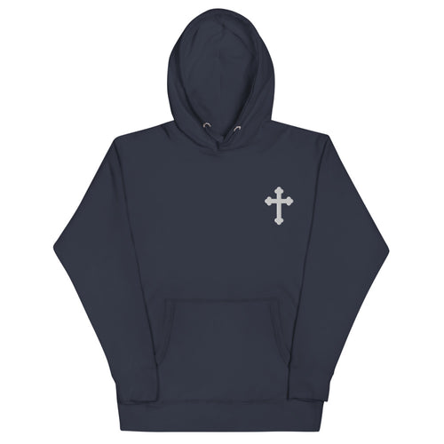 Premium Embroidered Cross Unisex Hoodie 