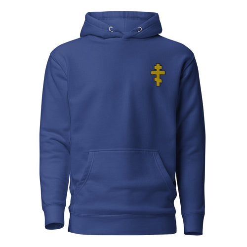 Embroidered Orthodox Cross Hoodie