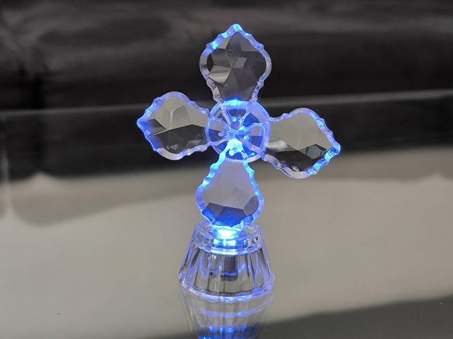 Hidden lighting crystal Jerusalem cross religious crosses glass crystal Home Religion Blessed Gift