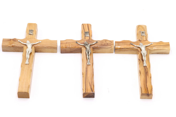 3 PCS Cross Crucifix † Wall Olive Wood 6.1 inch Hand Made Christian