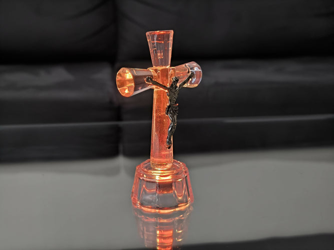 Crucifix Hidden lighting crystal Jerusalem cross religious crosses glass crystal Home Religion Blessed Gift