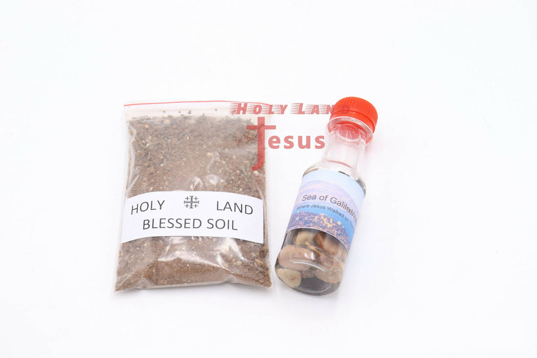 Water Stones Tiberias Sea of Galilee with Holy Land Blessed Soil Home Souvenir